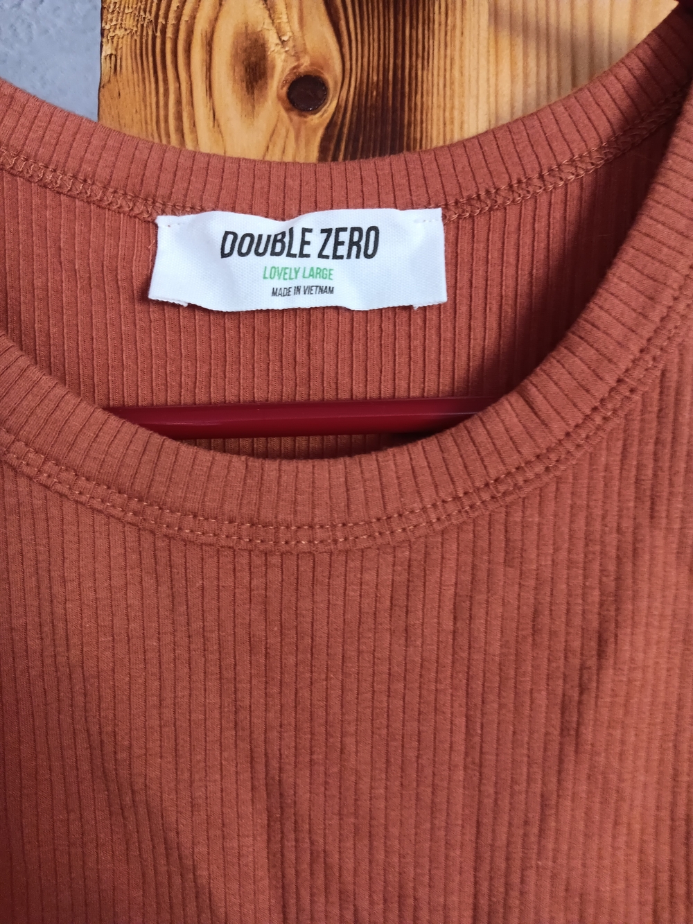 Double Zero Rust Ribbed Tank Bodysuit - Picture 3 of 4